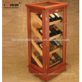 Sell More Wine With Beautiful Customized Commercial Liquor Whiskey Wine Wooden Glass Display Cabinet